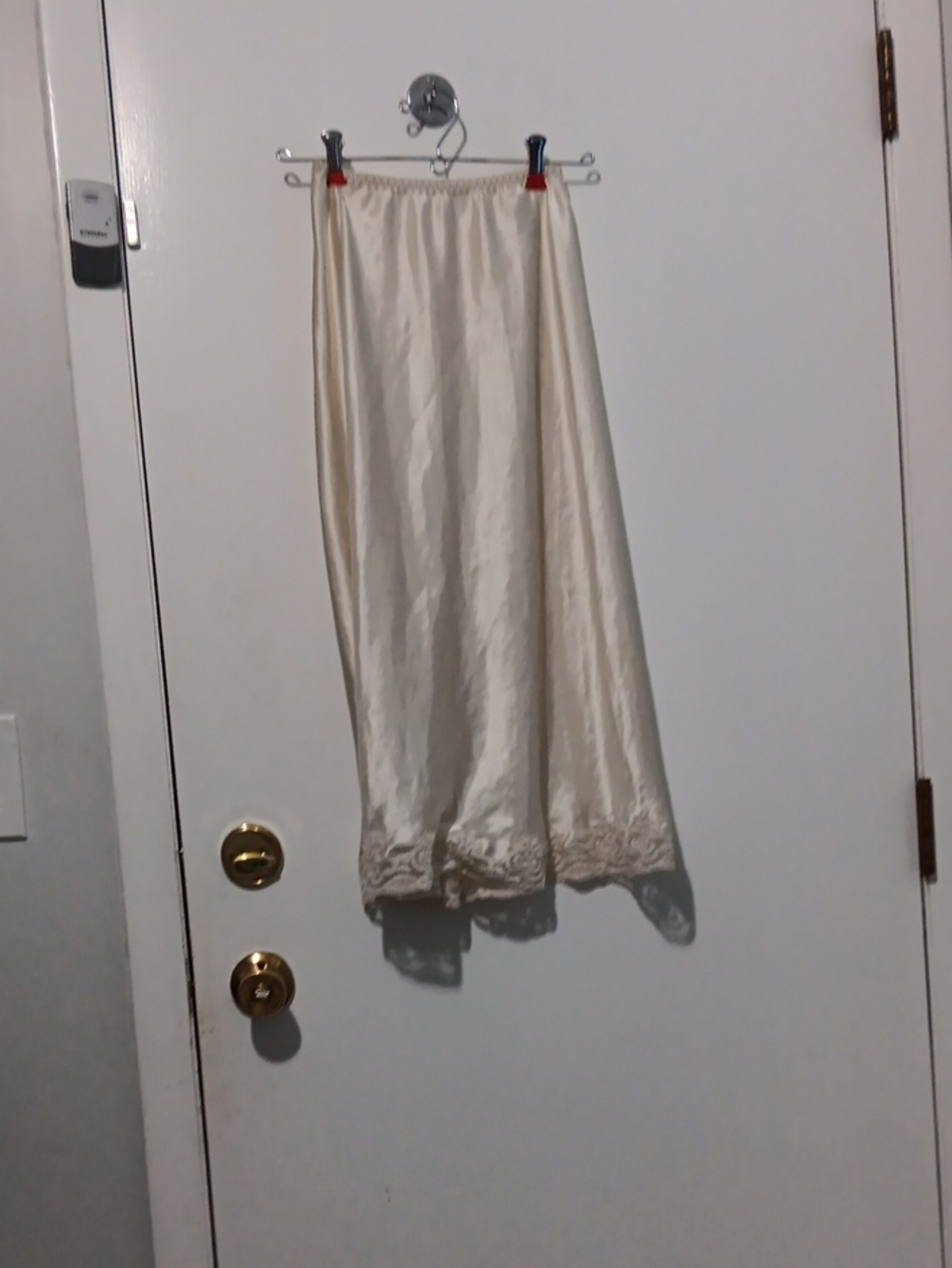 Cream Lace-Trim Slip Slip